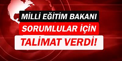 Bakan soruşturma için talimat verdi!