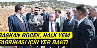 Başkan Böcek Halk Yem Fabrikası için yer baktı