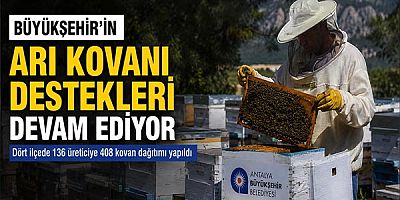 Büyükşehir’in arı kovanı destekleri devam ediyor