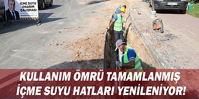 Büyükşehir kullanım ömrünü tamamlamış içme suyu hatlarını yenileniyor!