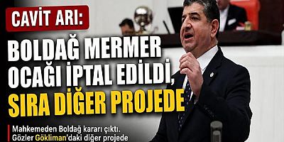 Cavit Arı: Boldağ Mermer Ocağı İptal Edildi, Sıra Diğer Projede