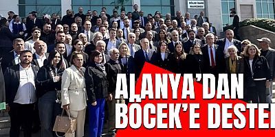 CHP Alanya İlçe Başkanı Bülent Kandemir, 'Başkan Böcek’in yanındayız'.