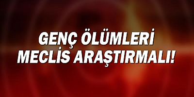 CHP Antalya Milletvekili Aydın Özer: Genç ölümleri meclis araştırmalı!