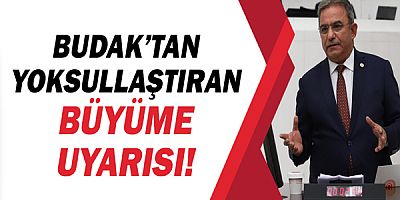 CHP Antalya Milletvekili Çetin Osman Budak’tan yoksullaştıran büyüme uyarısı!