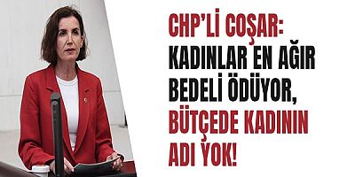 Chp’li Coşar: “Kadınlar En Ağır Bedeli Ödüyor, Bütçede Kadının Adı Yok”