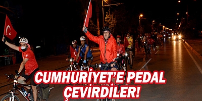 Cumhuriyet için pedal çevirdiler!