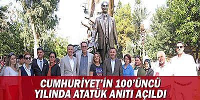 Cumhuriyetin 100. yılında Atatürk anıtı açıldı!