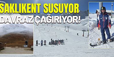 Davraz Kayı Kayak Obası'nda kayak keyfi.