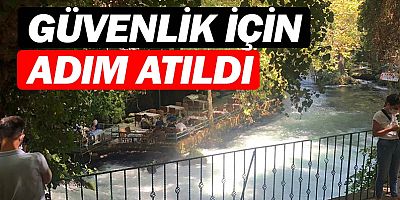 Düden Şelalesi’nde ziyaretçilerin güvenliği için önlem alındı...