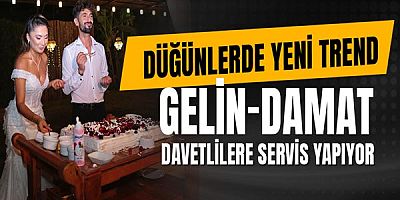 Düğünlerde Yeni Trend Gelin-Damat Davetlilere Servis Yapıyor