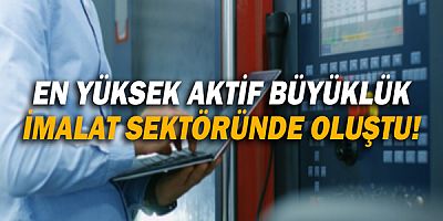 En yüksek aktif büyüklük imalat sektöründe oluştu!