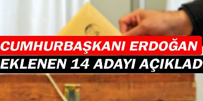 Erdoğan, Ak Parti'nin 14 adayını açıkladı!