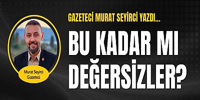 Gazeteci Murat Seyirci yazdı... Bu kadar mı değersizler?