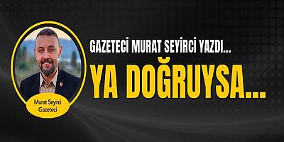 Gazeteci Murat Seyirci yazdı... Ya doğruysa...