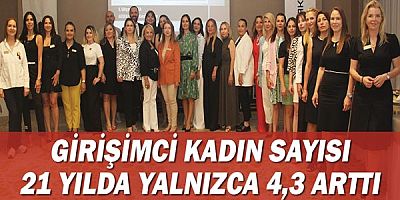 Girişimci kadın sayısı 21 yılda yalnızca 4,3 arttı