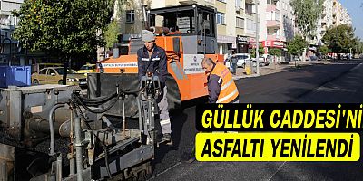 Güllük caddesinin asfaltı yenilendi