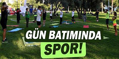 Gün batımında spor!