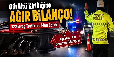 Gürültü Kirliliğine Ağır Bilanço: 172 Araç Trafikten Men Edildi