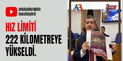 Hız limiti 222 kilometreye yükseldi.