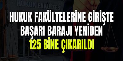 Hukuk Fakültelerine Girişte Başarı Barajı Yeniden 125 Bine Çıkarıldı