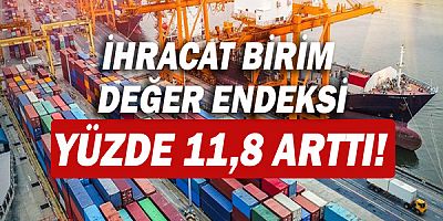 İhracat birim değer endeksi %11,8 arttı!
