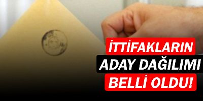 İttifak partilerinin aday dağılımı belli oldu!