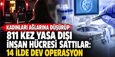 Kadınları Ağlarına Düşürüp 811 Kez Yasa Dışı İnsan Hücresi Sattılar: 14 İlde Dev Operasyon