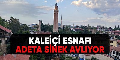 Kaleiçi esnafı adeta sinek avlıyor