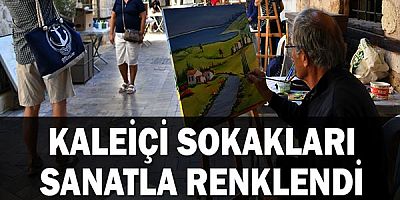 Kaleiçi sokakları sanatla renklendi