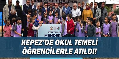Kepez’de okul temeli öğrencilerle atıldı