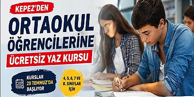 Kepez’den ortaokul öğrencilerine ücretsiz yaz kursu