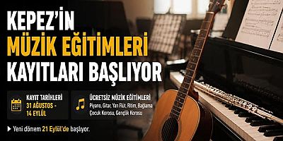 Kepez’in müzik eğitimleri kayıtları başlıyor