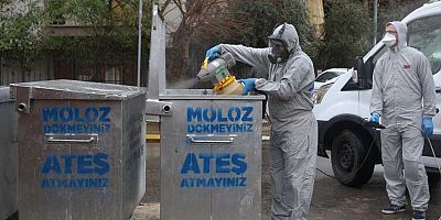 Kepez’in sokaklarında koronavirüs temizliği
