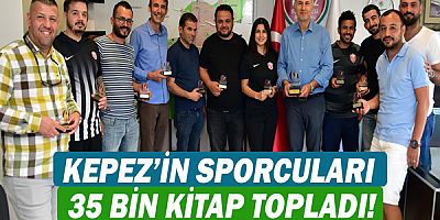 Kepez’in sporcuları 35 bin kitap topladı!