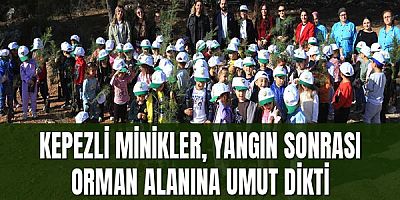 Kepezli Minikler, yangın sonrası orman alanına umut dikti