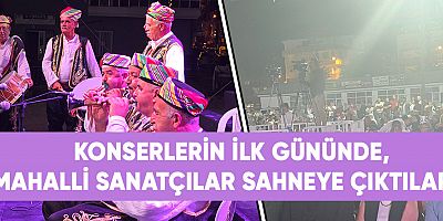 Konserin ilk gününde, mahalli sanatçılar sahneye çıktılar.