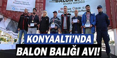 Konyaaltı'nda balon balığı avı!