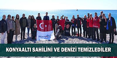 Konyaaltı Sahilini Ve Denizi Temizlediler