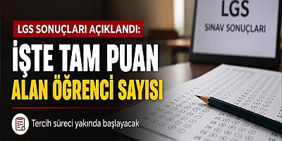 LGS Sonuçları Açıklandı: İşte Tam Puan Alan Öğrenci Sayısı
