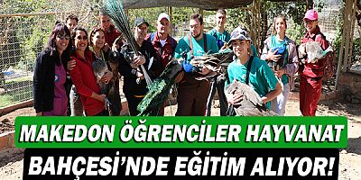 Makedon öğrenciler Hayvanat  Bahçesi’nde eğitim alıyor!