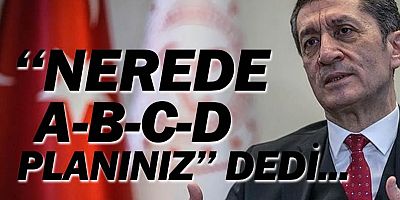 Millî Eğitim Bakanı Ziya Selçuk'a, ''hani A-B-C-D alternatif planlarımız vardı'' eleştirisi.