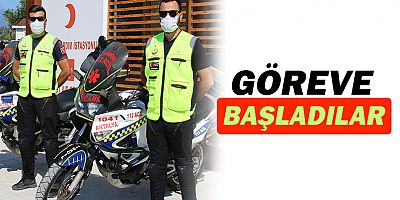 Motosikletli ambulanslar plajda!