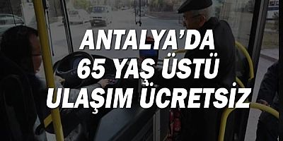 Muhittin Böcek'ten Antalya'da 65 yaş üstü ücretsiz ulaşım açıklaması!