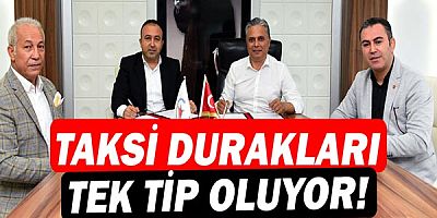 Muratpaşa’da taksi durakları tek tip oluyor