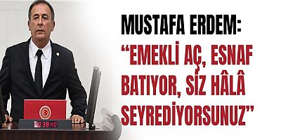 Mustafa Erdem: “Emekli aç, esnaf batıyor, siz hâlâ seyrediyorsunuz”