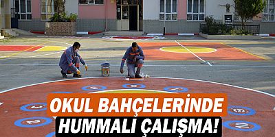 Okul bahçelerinde hummalı çalışma!