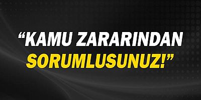 Özgür Karabat: Kamu zararından sorumlusunuz!