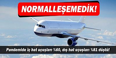 Pandemide iç hat uçuşları %60, dış hat uçuşları %81 düştü!