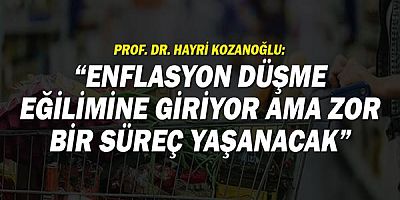 Prof. Dr. Hayri Kozanoğlu: Enflasyon düşme eğilimine giriyor. Ama zor bir süreç yaşanacak!