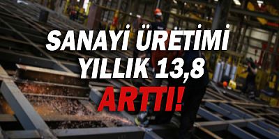 Sanayi üretimi yıllık 13,8 arttı!